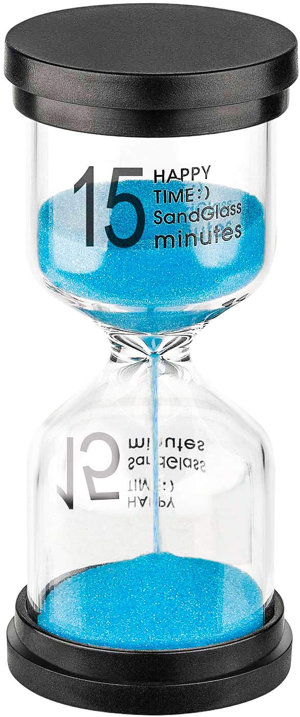 15 Minutes sand glass sandglass hourglass timer clock decor gift (P-3342)