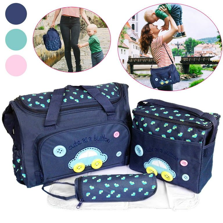 Multi-functional Mother Diaper Bag Mother Baby Travel Bag 1 Set (3pcs) Multicolor Available (P-2513)