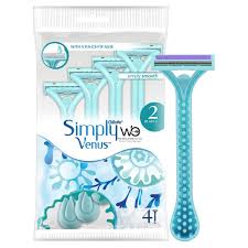 Hair Removal Razor - Simply Venus 2 Blade Razor for Women - 1 Pack Containt 4 Razor (2 Baldes Razor) (P-2336)