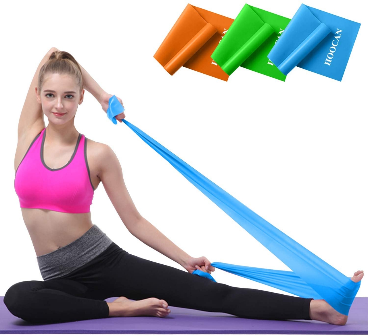 1pcs Yoga Practice Body Fitness Elastic Band For Training Exercises Workout Random Colour (P-2173)