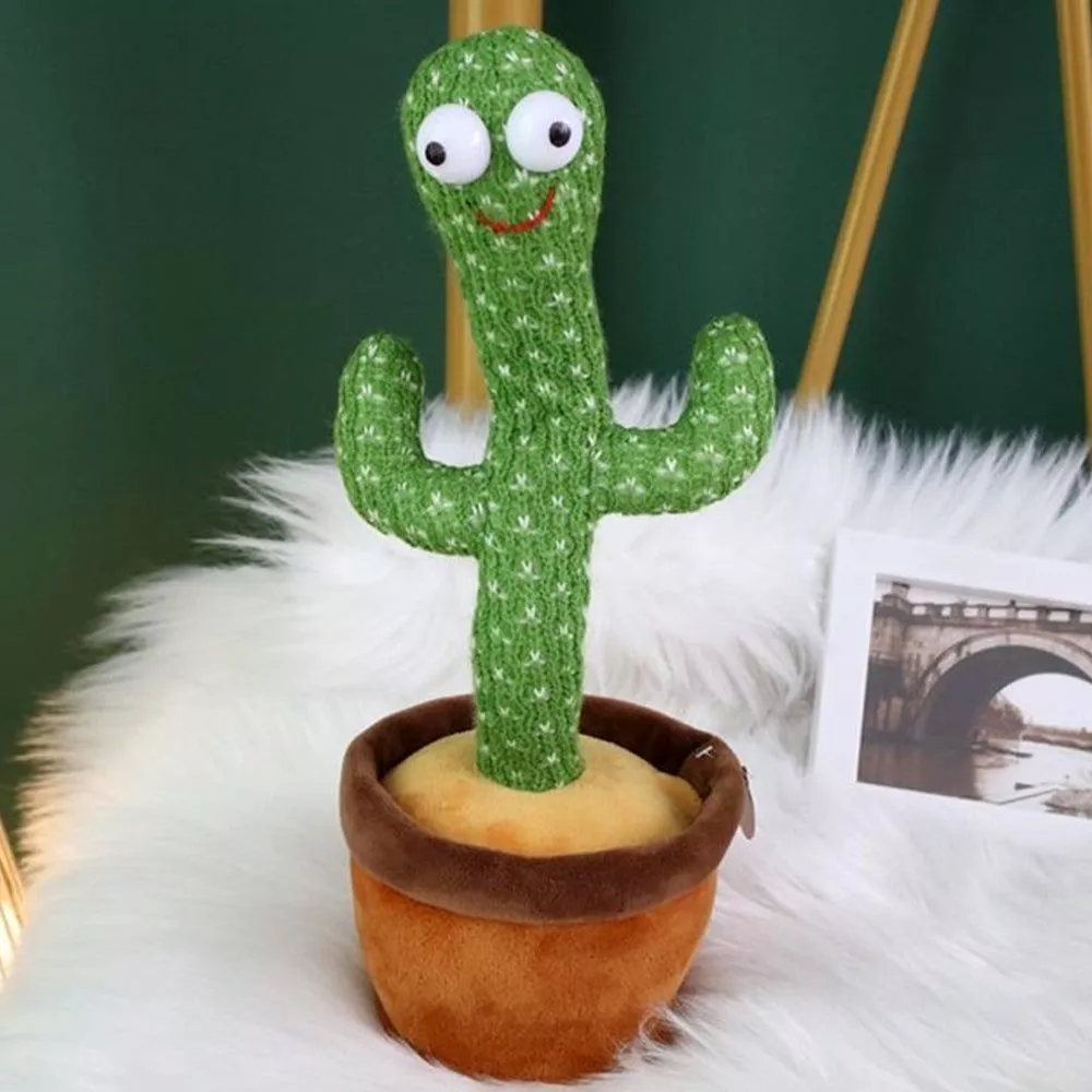 Dancing & Talking Cactus Speaker Talking USB Charging Voice Repeat plush Cactu Dancer toy talk Plushie Stuffed toys (P-1908)