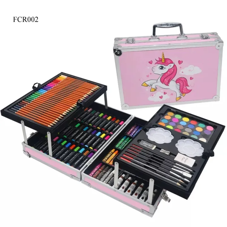 145-Piece Art Set Art for Drawing, Painting Great Gift for Children , for students, and Artists Unicorn) (P-1899)