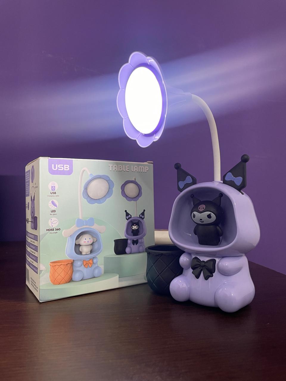Kuromi Cartoon LED Desk Lamp With Pencil Sharpener & Pen Holder (P-1620)