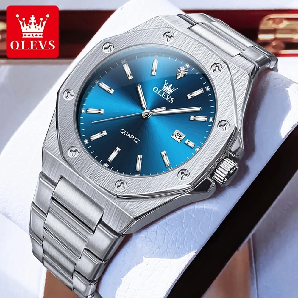 OLEVS 3613 Luxury Stainless Steel Mens Watch Master Copy (P-1622)