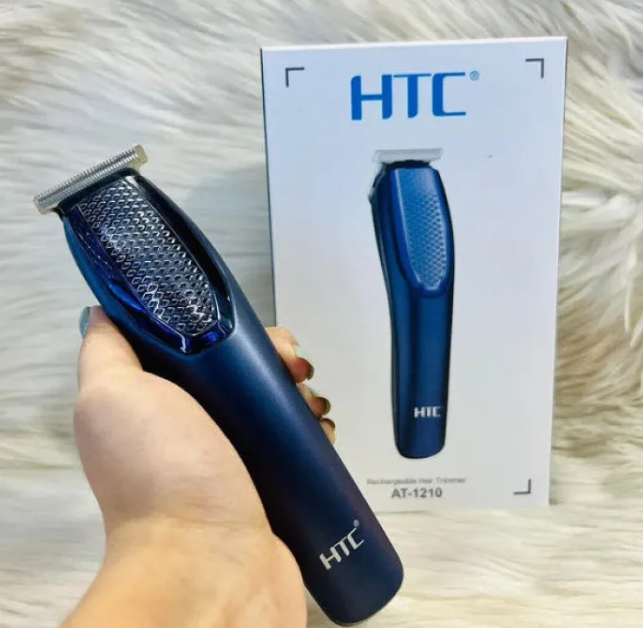 HTC AT-1210 Professional Hair Clipper Trimmer for Men – Stainless Steel Blade, Cordless, Skin-Friendly, 4 Combs (P-3576)