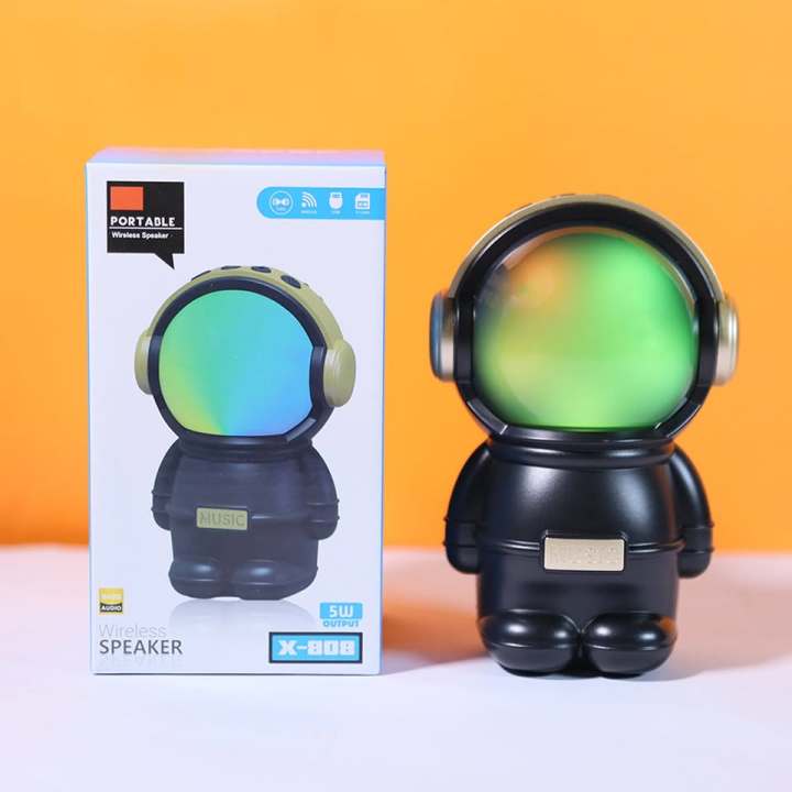 Wrader X808 Premium Astronaut Edition Wireless Stereo Bluetooth Speaker (Random Colour) (P-3546)