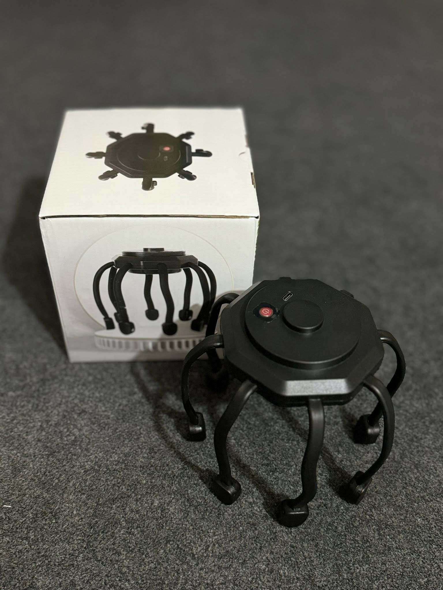 HEGRUS Electric Octo-pus Claw Head Scalp Massager 3 Modes Vib-ration Massage The-rapeutic Head Scra-tcher Relief Head Fatigue Improve Sleep Octo-pus Head Vib-ration Relaxing Massager (P-3169)