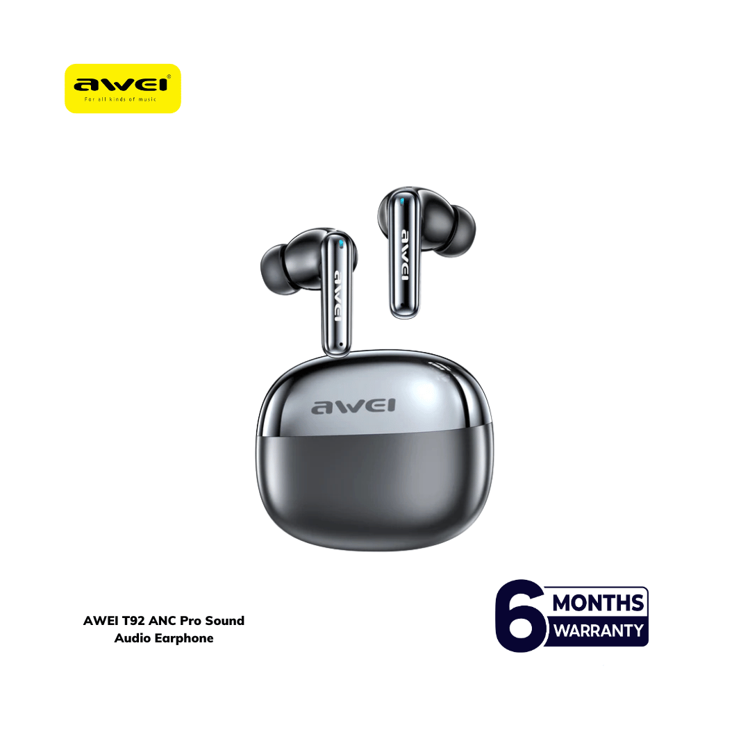 Awei T92 Anc Pro 6-mic Deep Noise Reduction Wireless Earbuds ( 6-Month Official Warranty ) (P-3120)