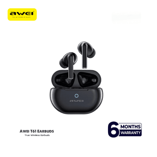 Awei T61 TWS Earphones Noice Reduction Double Mic ENC ( 6-Month Official Warranty ) (P-3112)