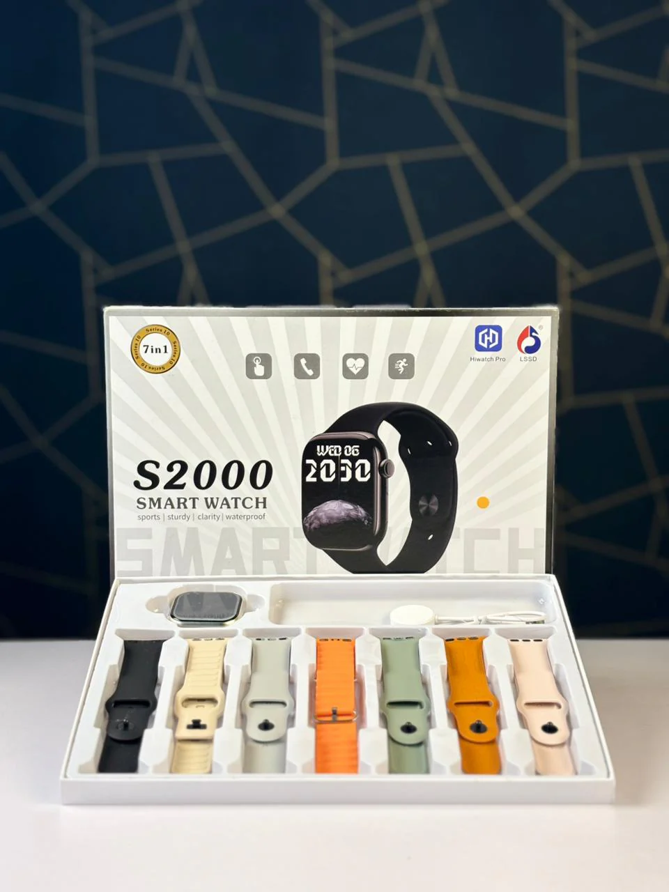 S2000 Smart Watch – 7-in-1 Full Touch Bluetooth Calling Fitness Tracker with Multi-Sport Modes & Health Monitoring (Unisex) (P-2941)