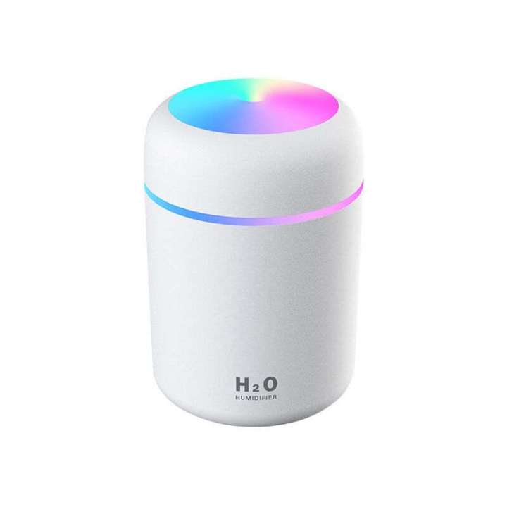 USB Non Rechargeable Mini Air Humidifier for Bedroom – High Power, Ultra-Quiet, with Color Lights (H2O) (P-2840)