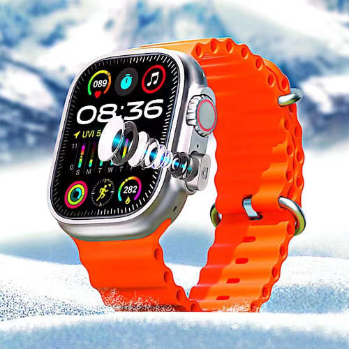 BW9 Pro Online edition Phone Watch 4G Sim Card Supported popup Folding Camera Black (P-1935)