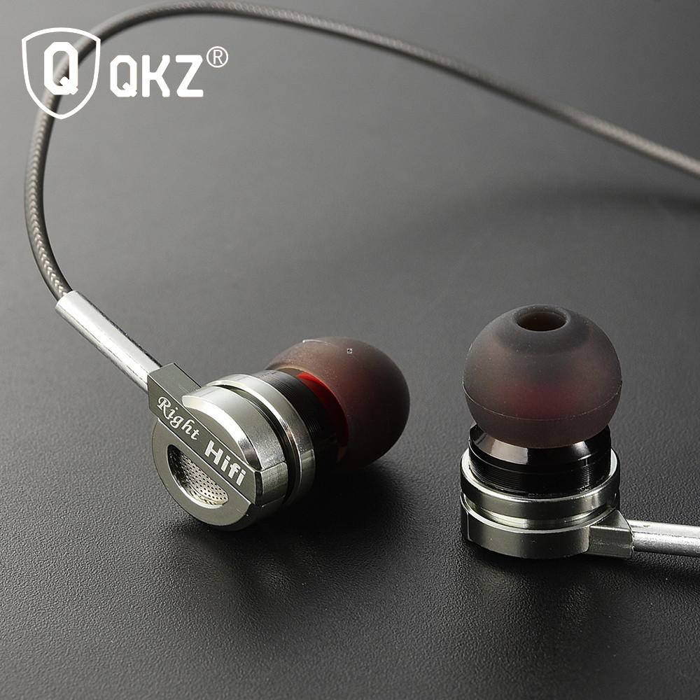 QKZ DM9 Zinc Alloy HiFi Metal Earphone Heavy Bass Music Headset with Mic - Headphone (P-1828)