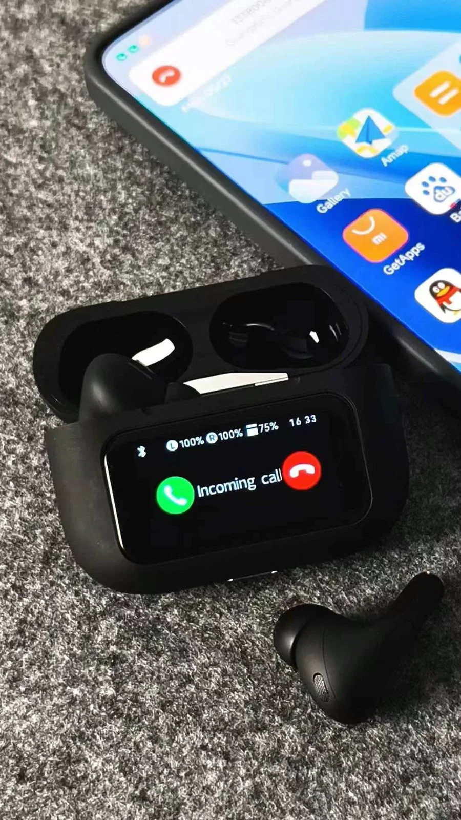 A9 Pro ANC ENC Wireless Earbuds Touch Control Double Dark Noise Reduction Black (P-1818)