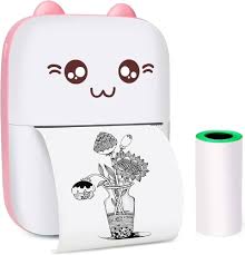 Mini Thermal Printer Wireless BT Label Photo Memo Wrong Question Printing Tag Bluetooth Ink-free Printer USB Cable Portable (P-1500)