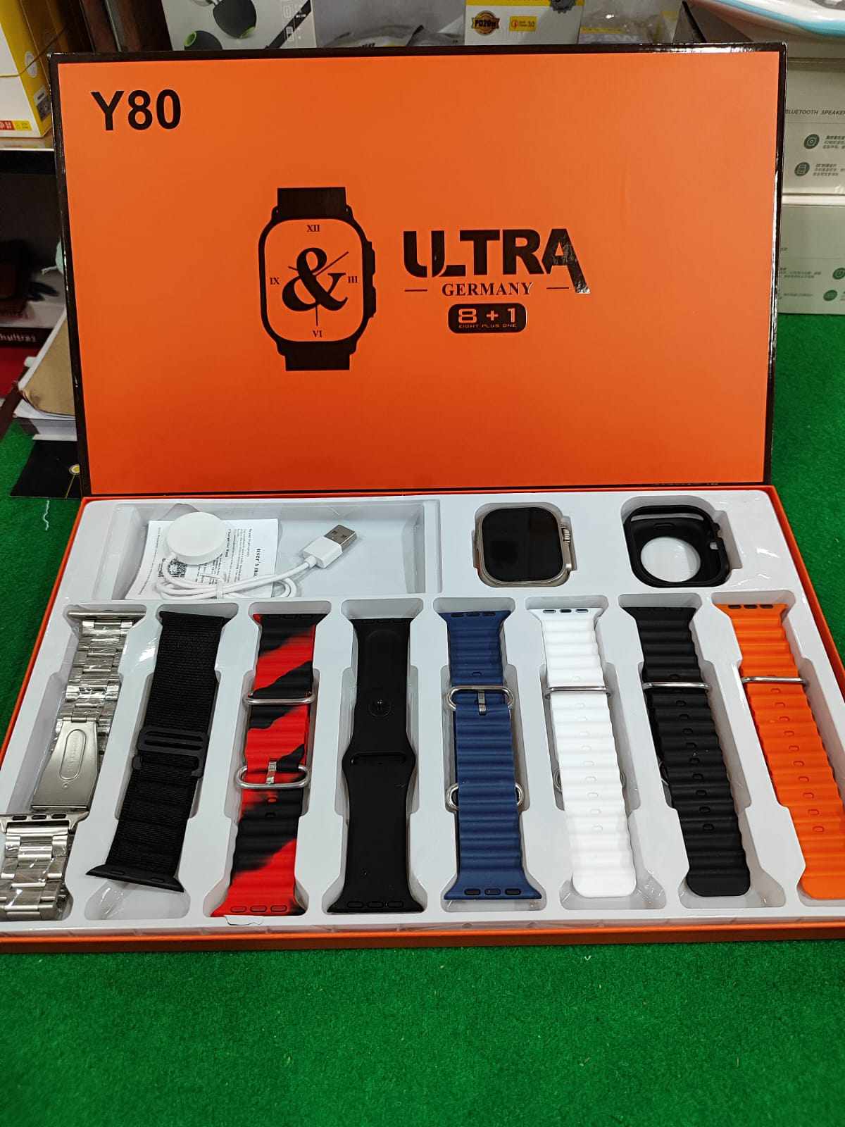 Y80 Ultra Smartwatch With 8 Strap (P-418)